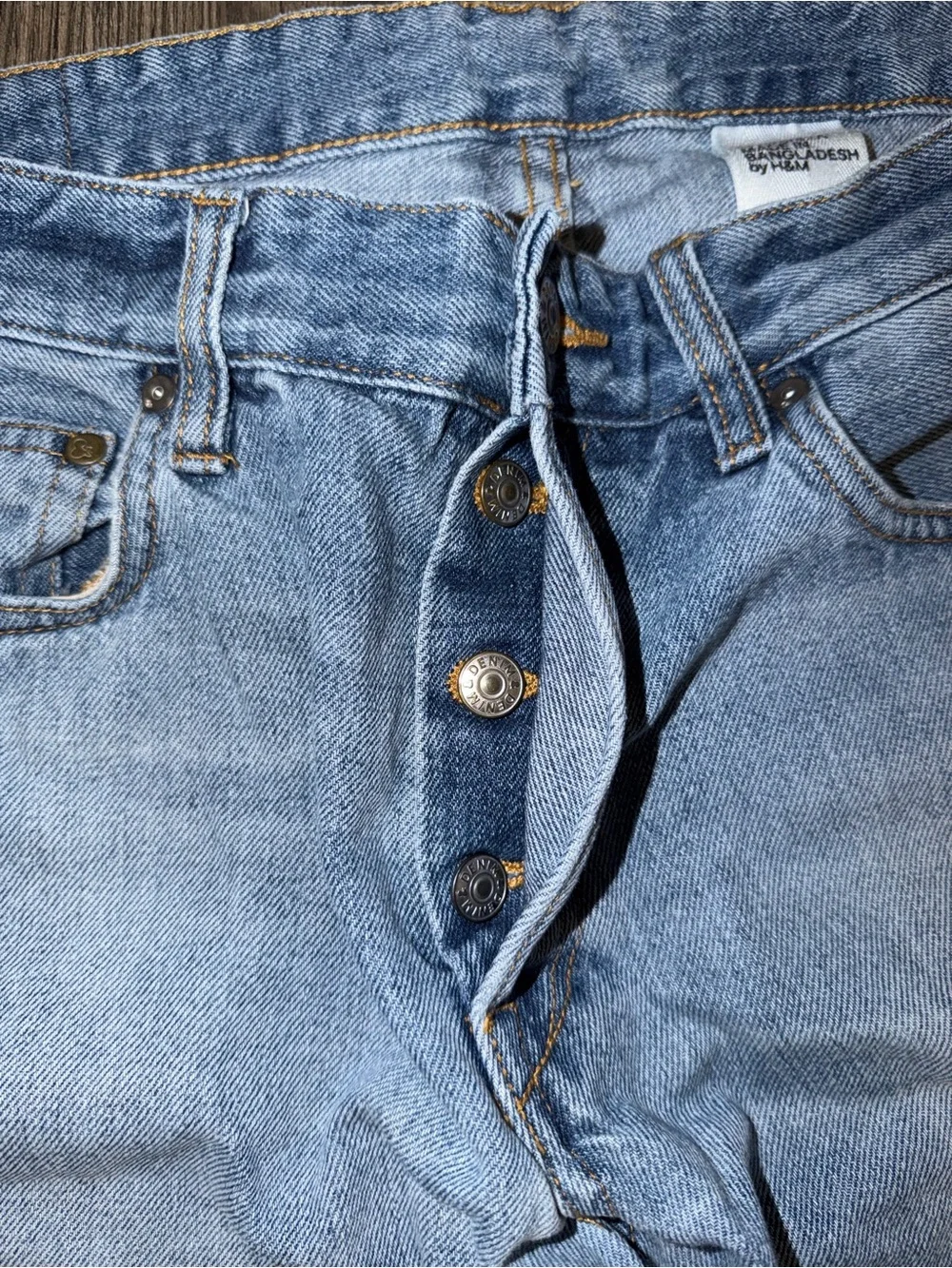 Light Wash Denim Cutoff Shorts